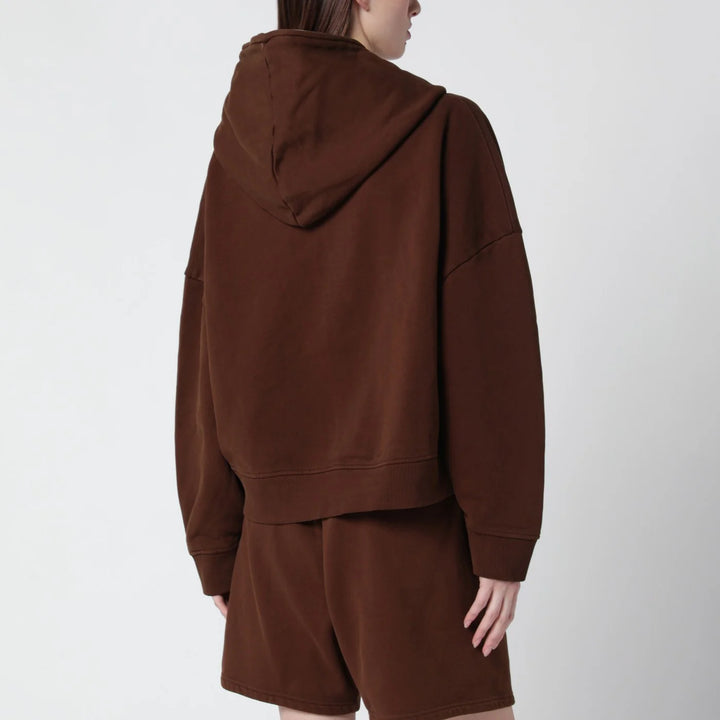 Entire Studios - Brown cotton zip-up sweatshirt