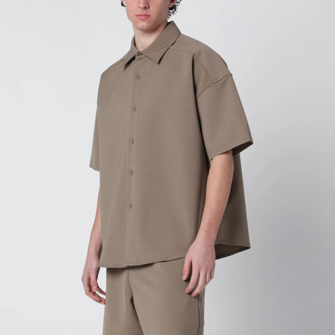 Entire Studios - Beige oversized short-sleeve shirt