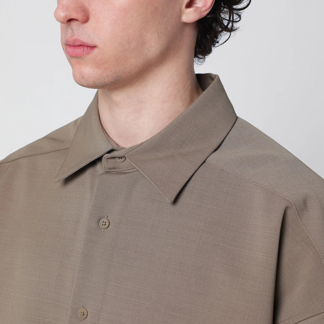 Entire Studios - Beige oversized short-sleeve shirt