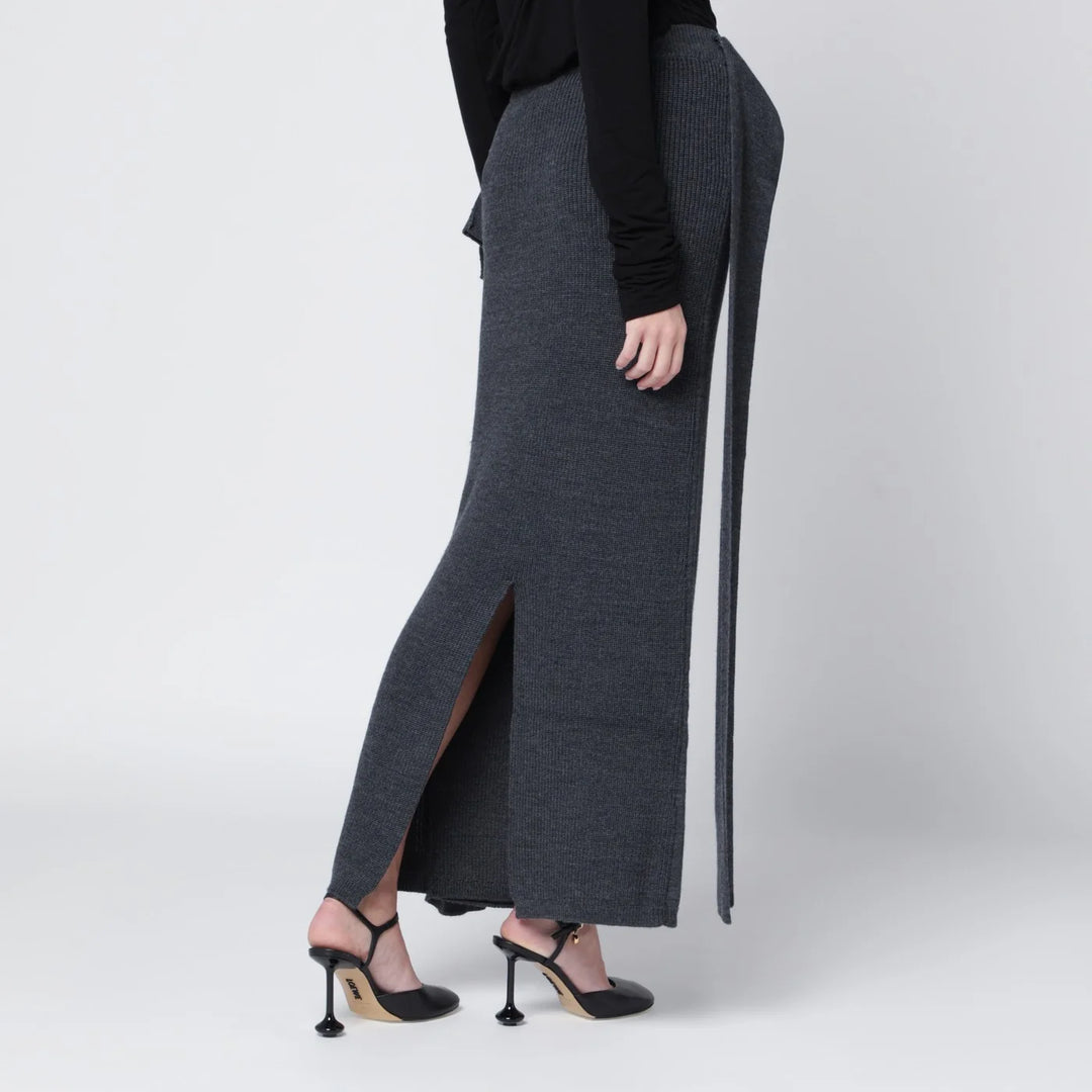 Entire Studios - Long grey wool skirt