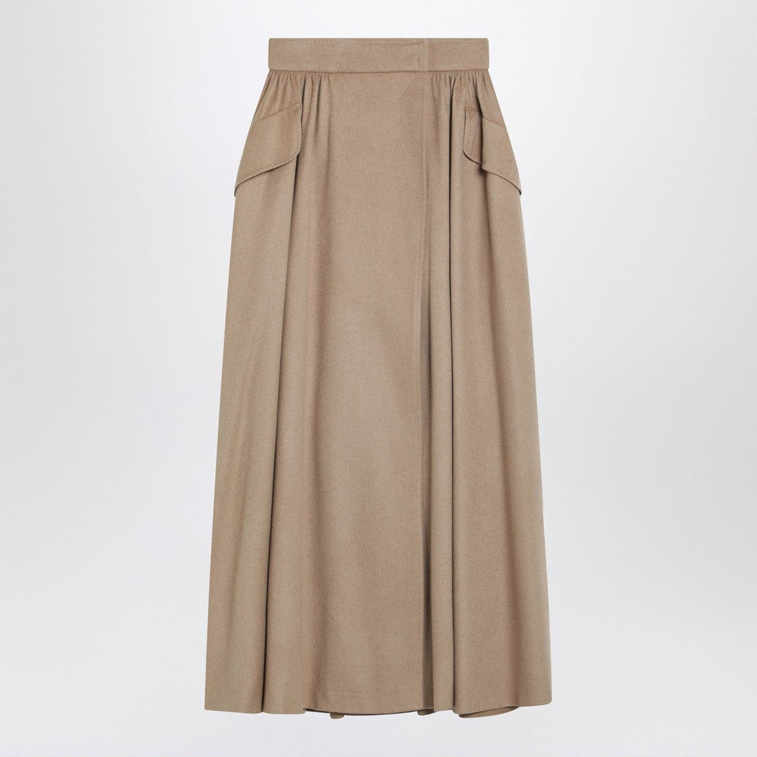 Skirts 42 Max Mara Beige midi skirt in camel drap Brand