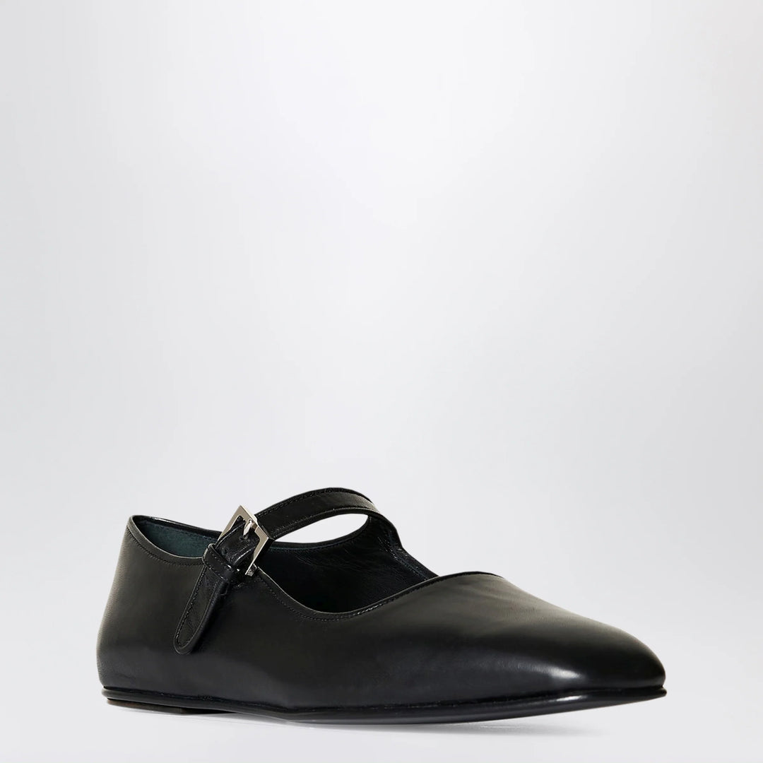 The Row - Ava Mary Jane shoes in black leather