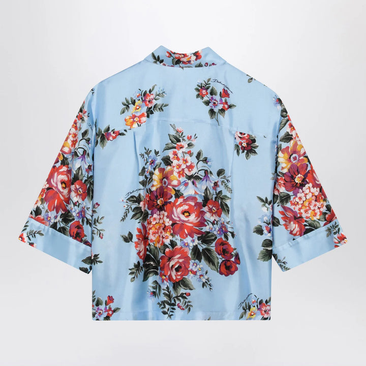 Dolce&amp;Gabbana - Silk twill shirt with floral print