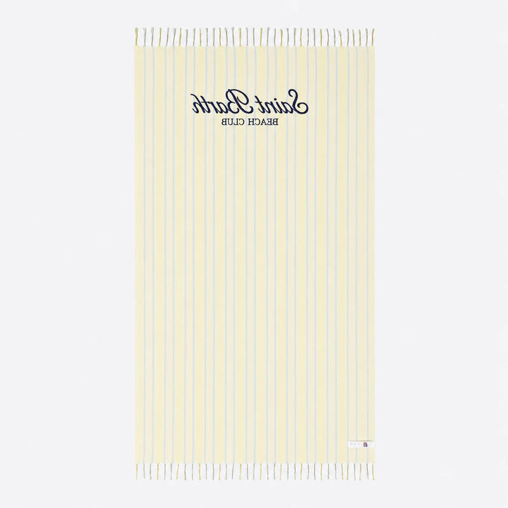 MC2 Saint Barth - Striped Foutas Light Beach Towel with Logo