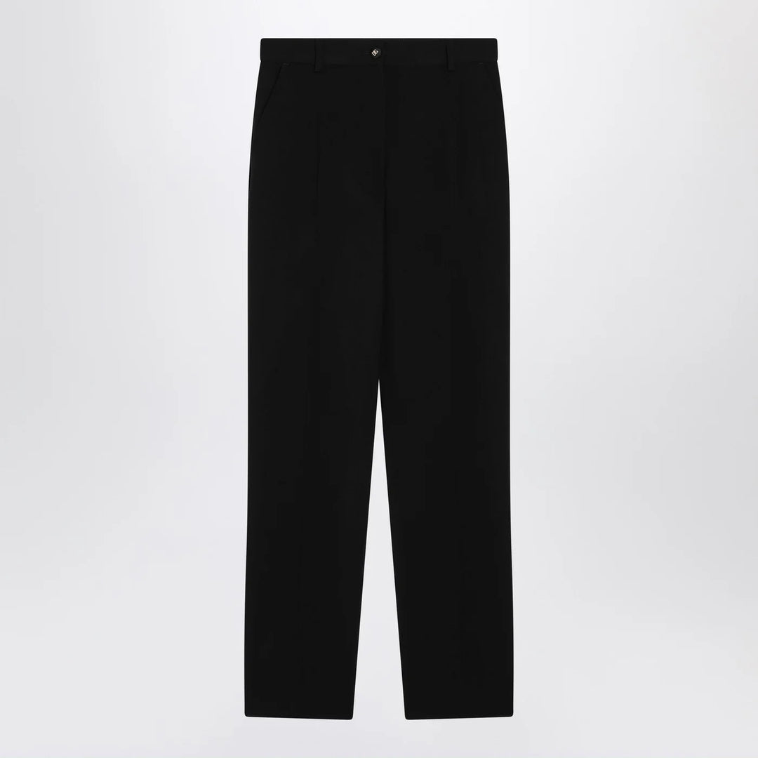 Dolce&amp;Gabbana - Black wool canvas trousers