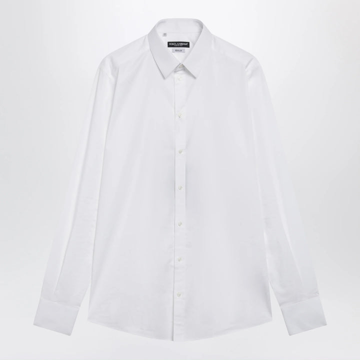 Dolce&amp;Gabbana - Gold Fit stretch poplin shirt in optical white