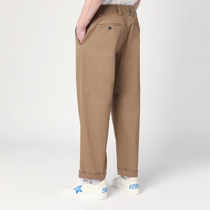 Golden Goose - Beige cotton-blend trousers