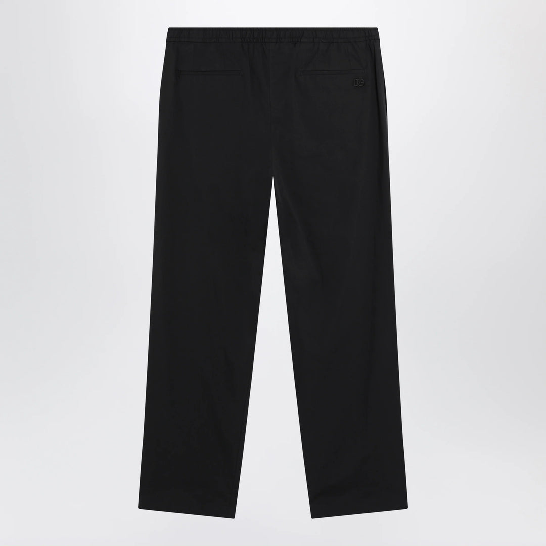 Dolce&amp;Gabbana - Classic cotton poplin trousers in black