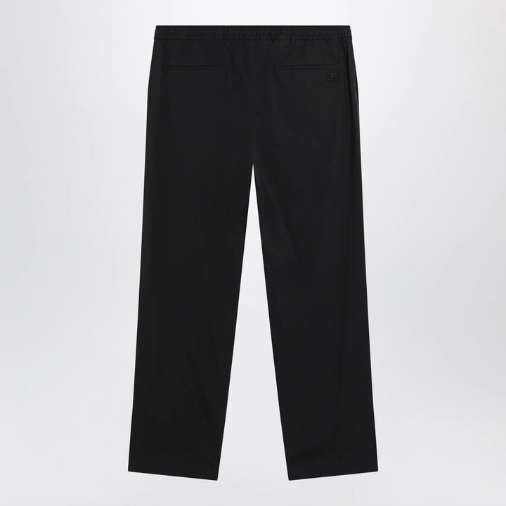 Dolce&amp;Gabbana - Classic cotton poplin trousers in black