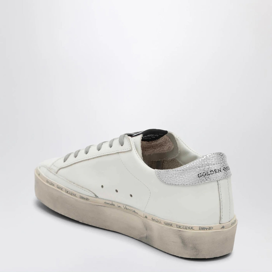Golden Goose - White/silver Hi-Star Sneakers