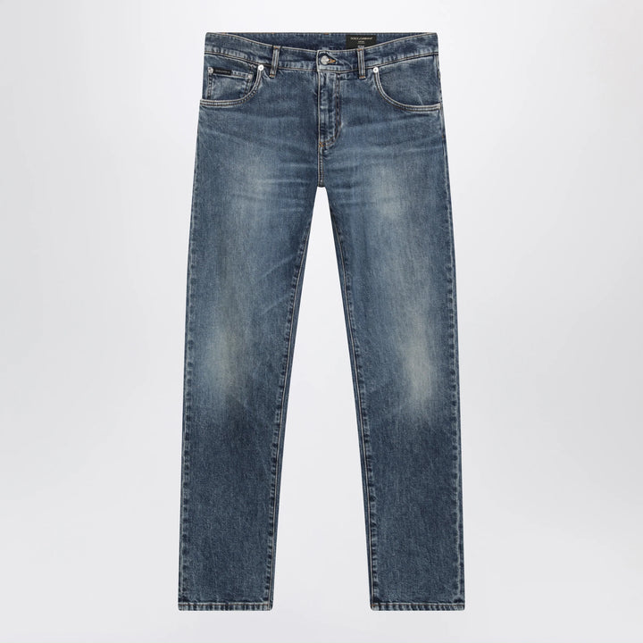 Dolce&amp;Gabbana - Slim-Fit Blue Washed Denim Jeans