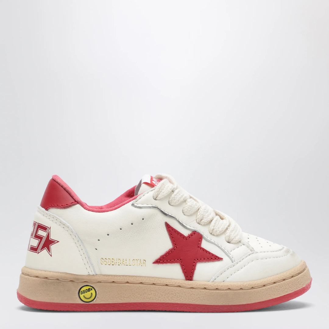 Golden Goose - Ball Star sneakers in white/red