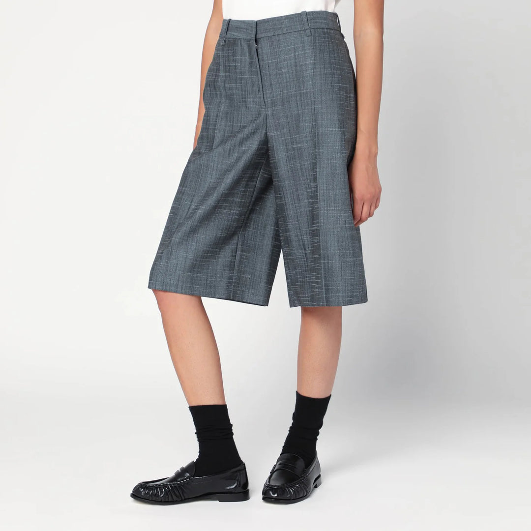 Jil Sander - Bermuda in lana dark sky