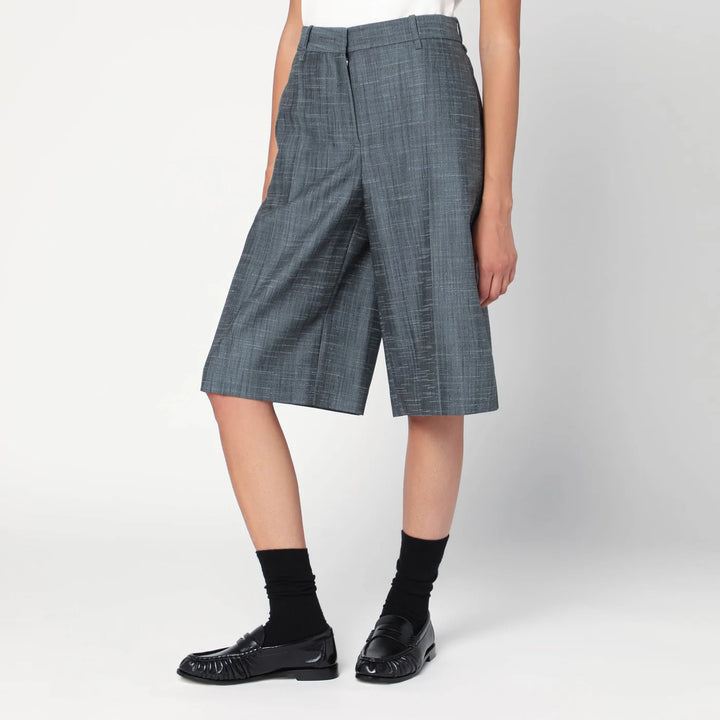 Jil Sander - Bermuda in lana dark sky