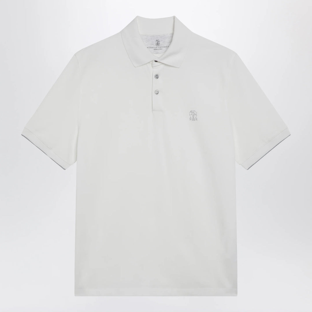 Brunello Cucinelli - White cotton polo shirt