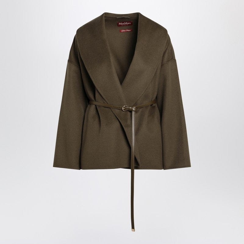 Coats & Jackets Max Mara Studio - Khaki green wrap coat - 44 IT Brand