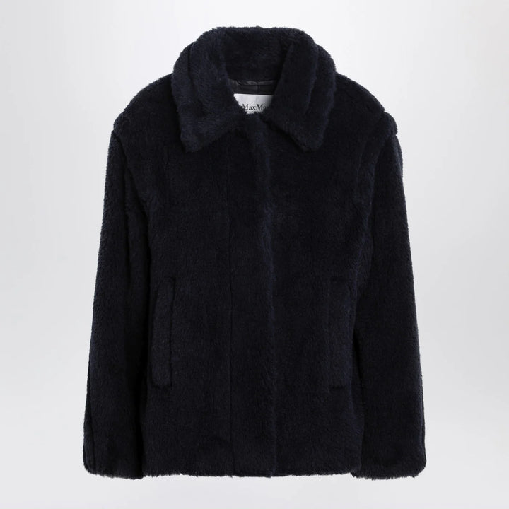 Max Mara - Navy faux-fur coat