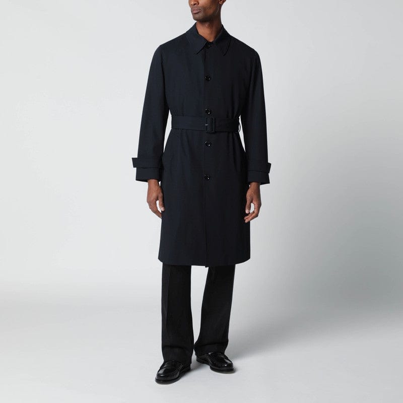 Coats & Jackets Lardini - Blue single-breasted wool trench coat - 54 IT Brand