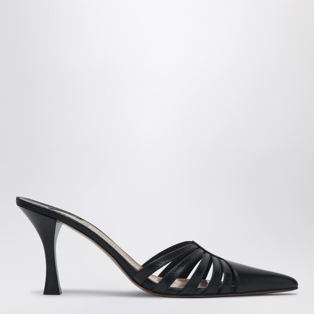 Black leather mule Nadia