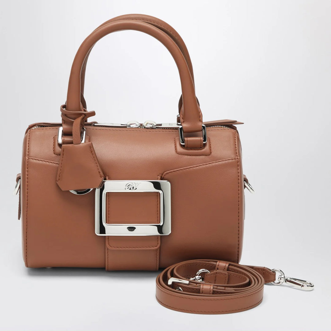 ROGER VIVIER - Belle Vivier Bowling Bag in cognac coloured