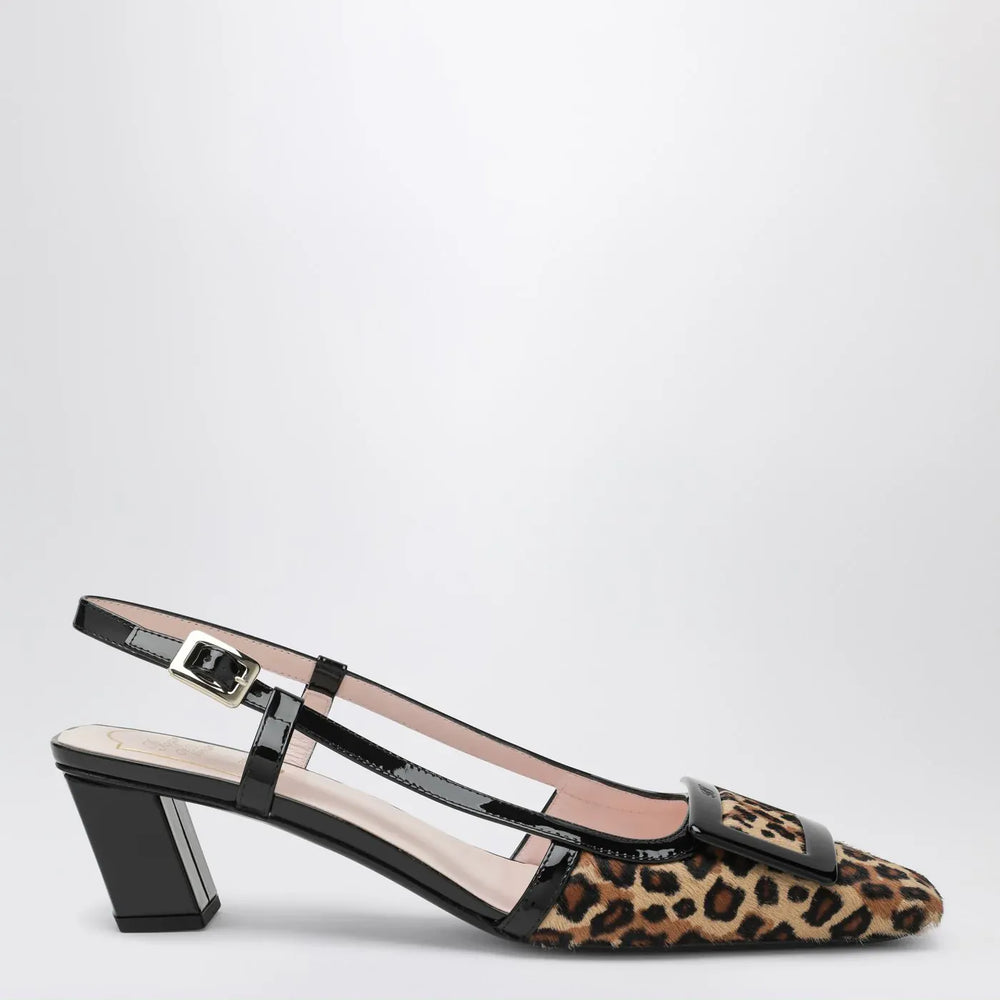 ROGER VIVIER - Belle Vivier leopard print pony skin slingback Brand Apparel & Accessories 36 IT