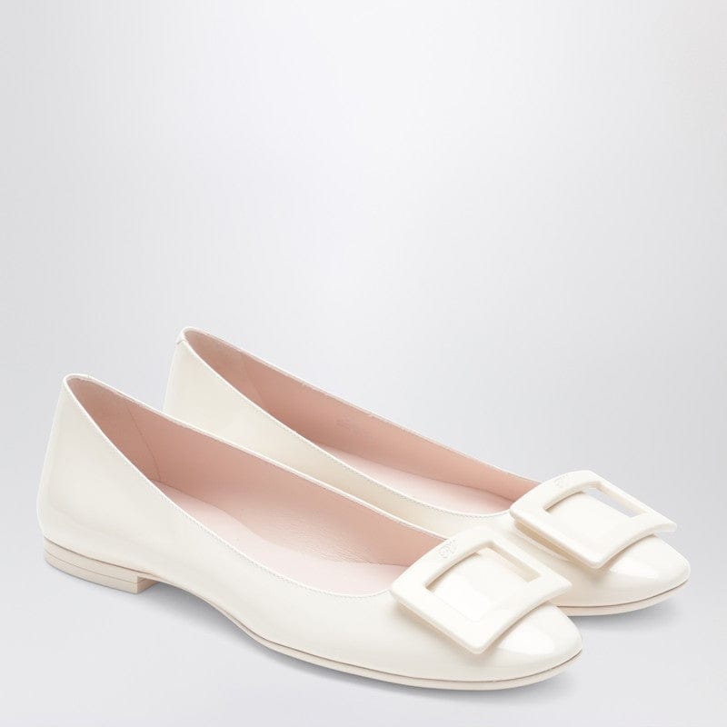 Shoes ROGER VIVIER - U Look ballet flats in ivory patent leather - 37 IT Brand