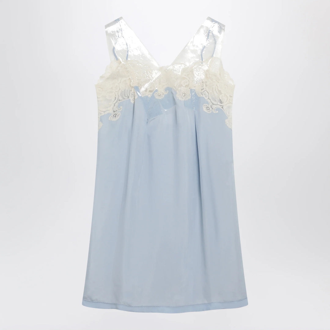 Maison Margiela - Taped slip dress in cupro light blue