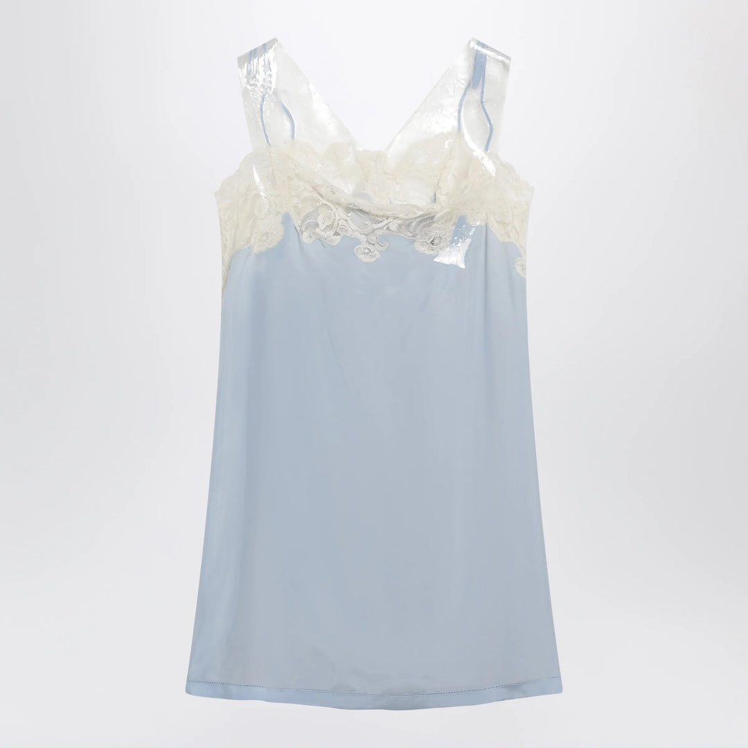 Maison Margiela - Taped slip dress in cupro light blue