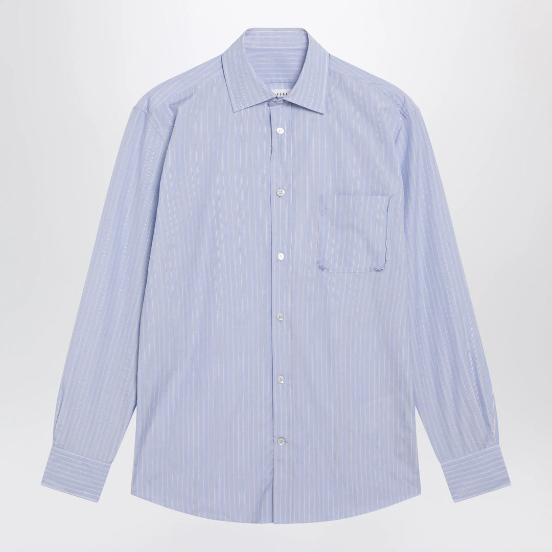 Maison Margiela - Striped shirt in light blue cotton