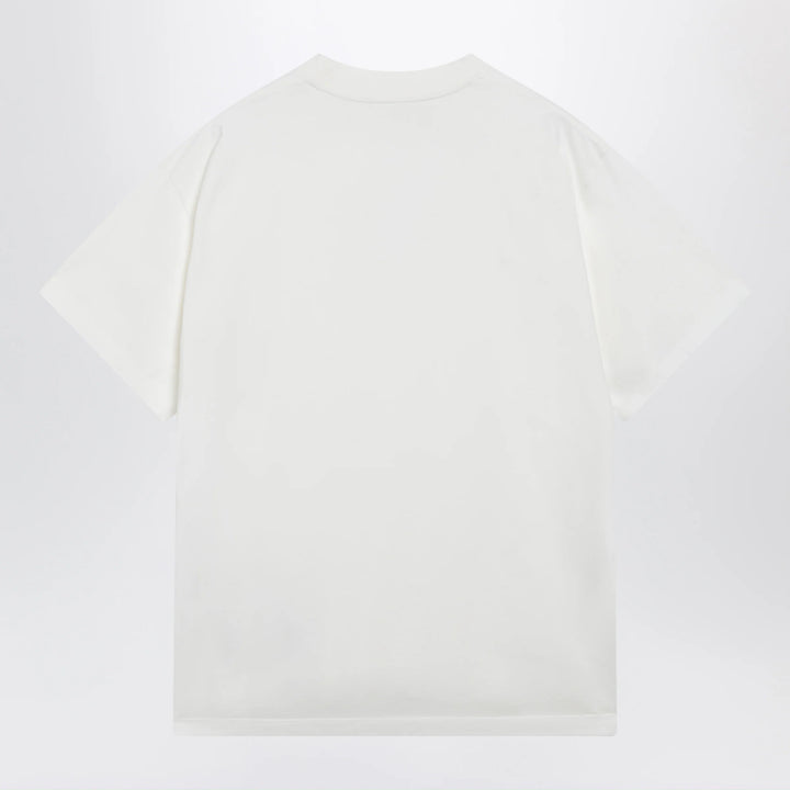 MM6 Maison Margiela - White cotton jersey T-shirt with logo patch