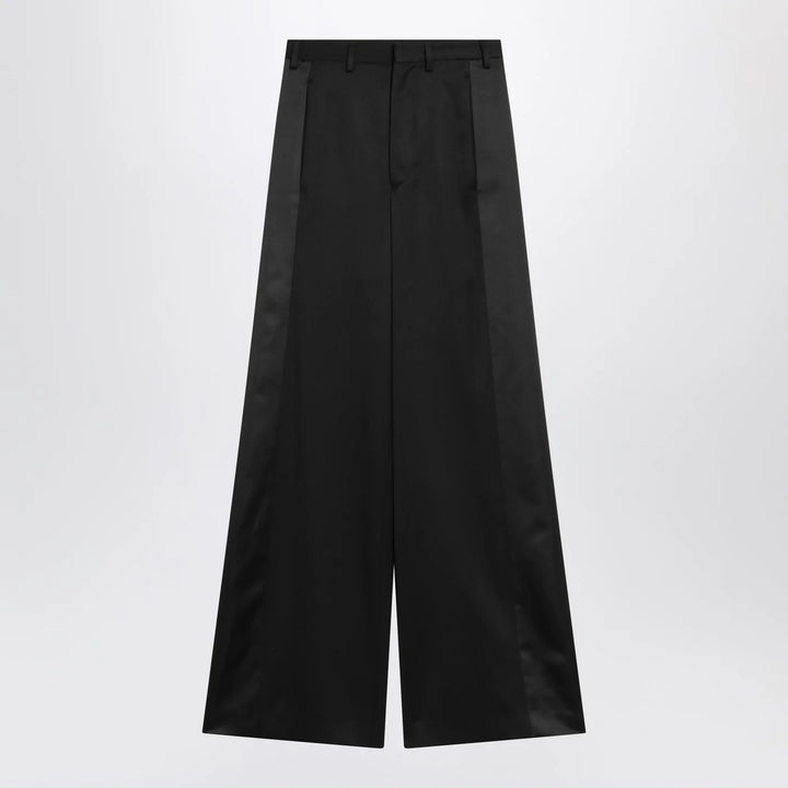 MM6 Maison Margiela - Black satin palazzo pants