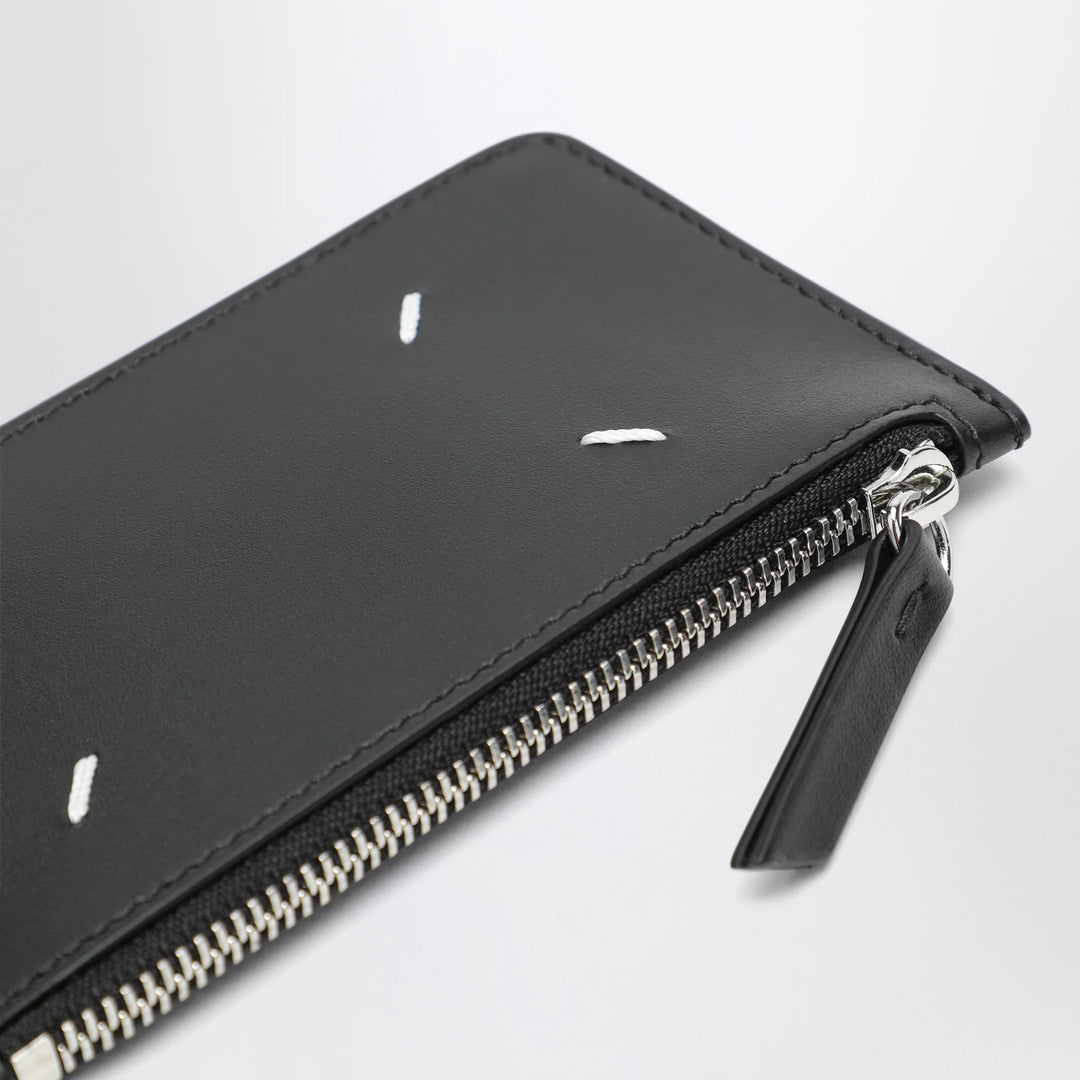 Maison Margiela - Black Four Stitches Zip Card Holder