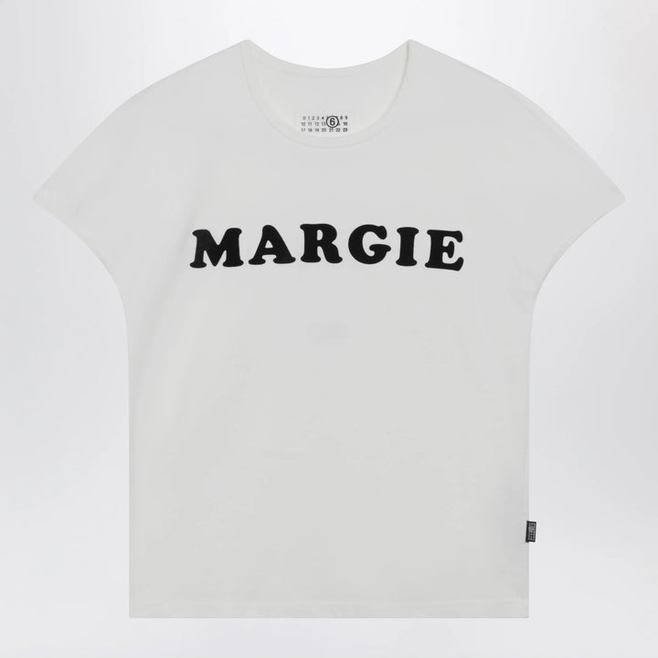 MM6 Maison Margiela - Vintage jersey cotton T-shirt in white