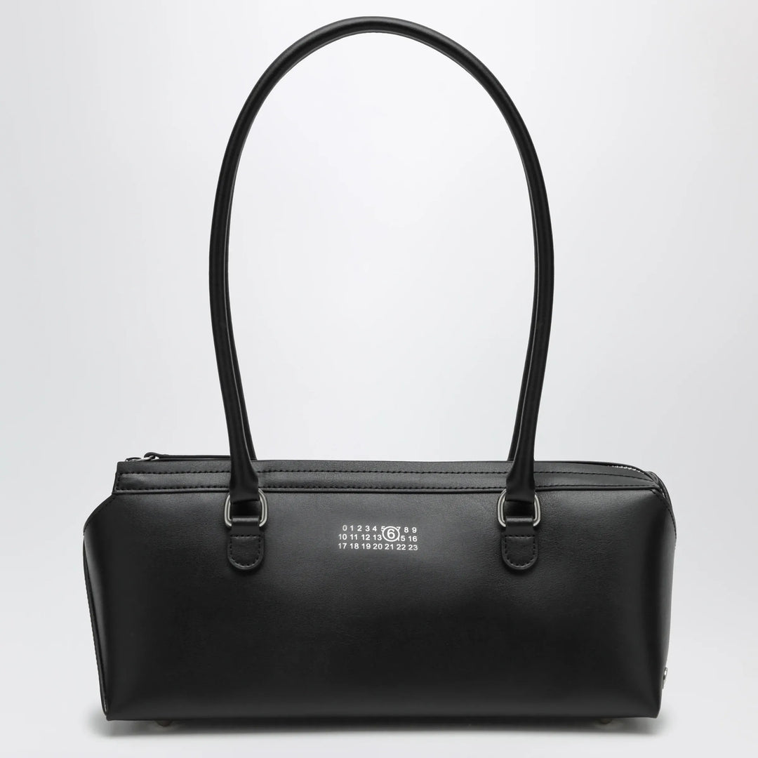 MM6 Maison Margiela - Small black leather Bowling bag