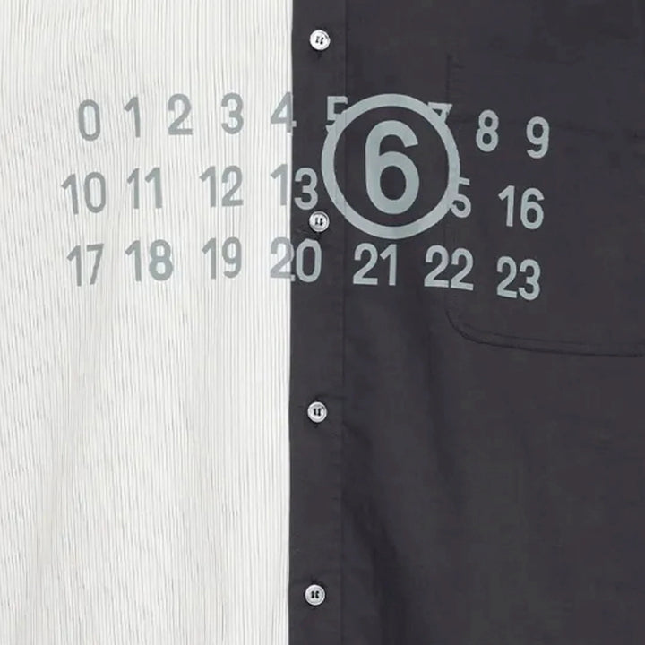MM6 Maison Margiela - Two-Tone Long-Sleeved Shirt