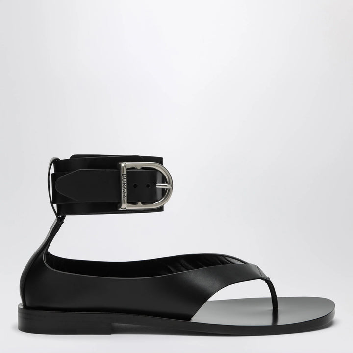 Durazzi Milano - Black Sandals With Ankle Strap Closure