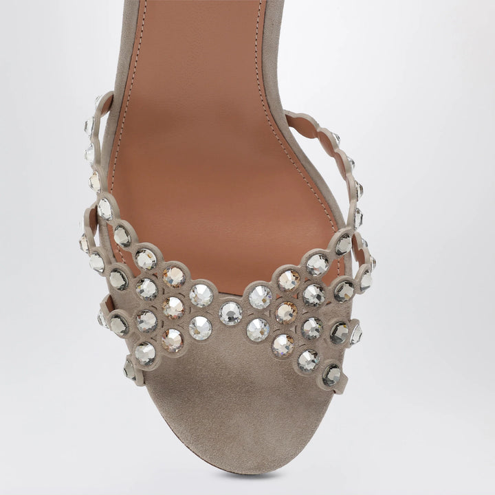 Aquazzura - Tequila crystal-embellished suede sandals