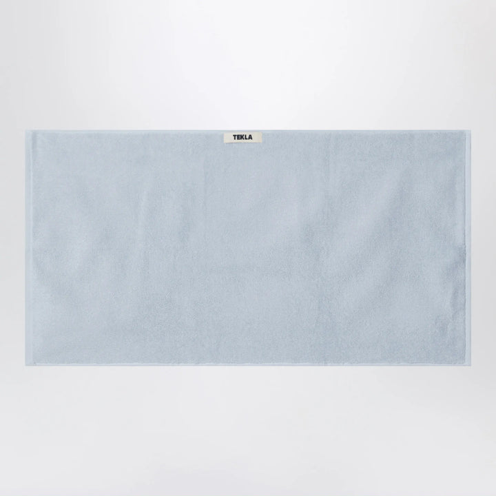 Tekla - Striped light blue bath towel 50x90 cm