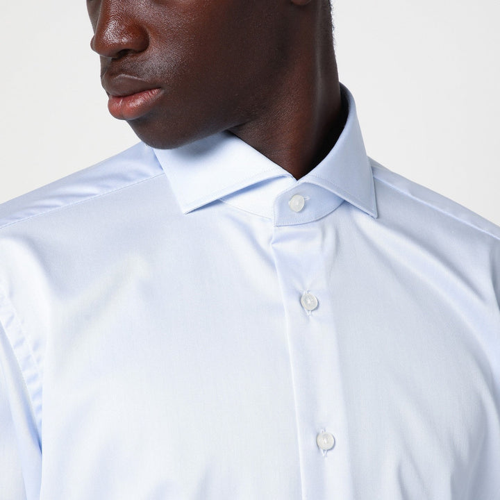 XACUS - Light blue cotton Travel shirt