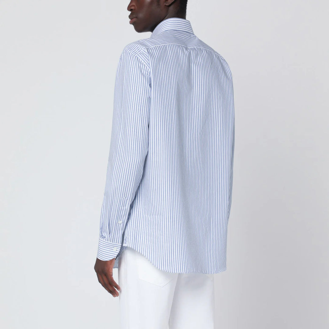 XACUS - White Tailor Fit striped Travel shirt