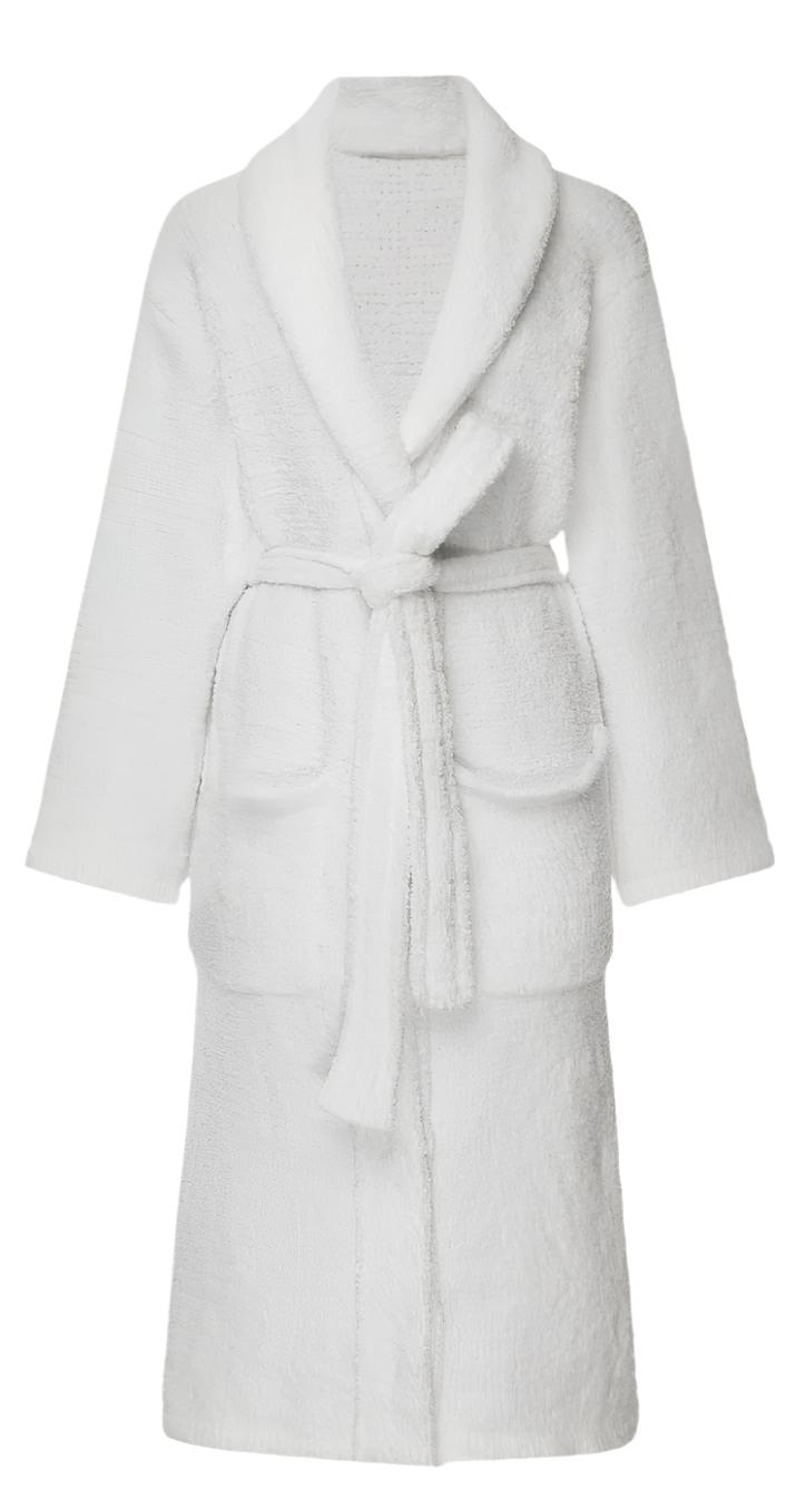 Brogo Extra Luxe Bathrobe Plush in white