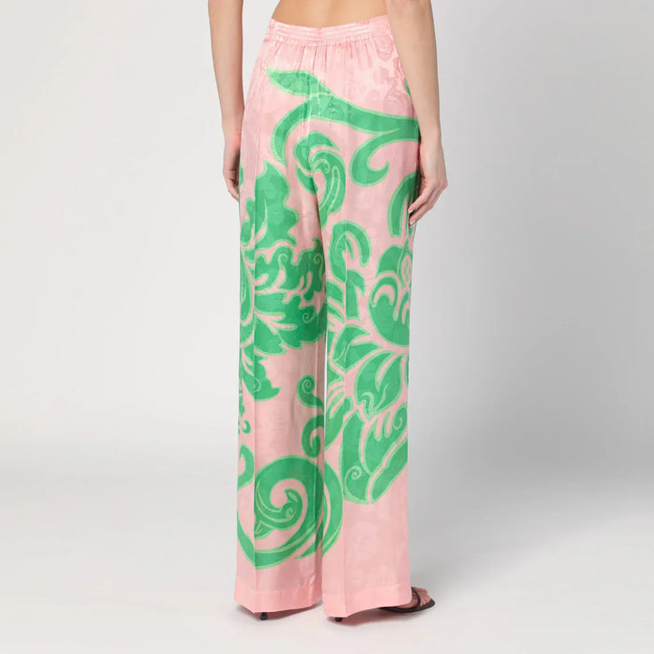 ETRO - Wide printed trousers in silk blend
