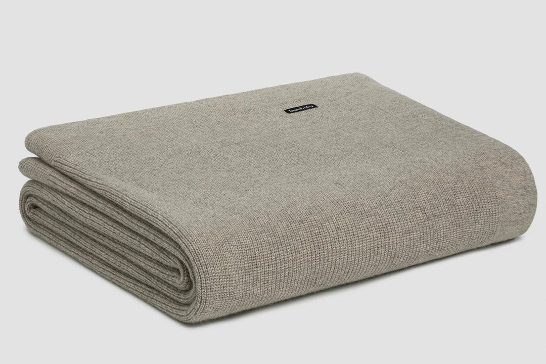 Bemboka ANGORA & MERINO WOOL THROWS Super King 220x280cm Wheat Bemboka Chain Rib Angora & Merino Wool Blankets - Pre-Shrunk Brand