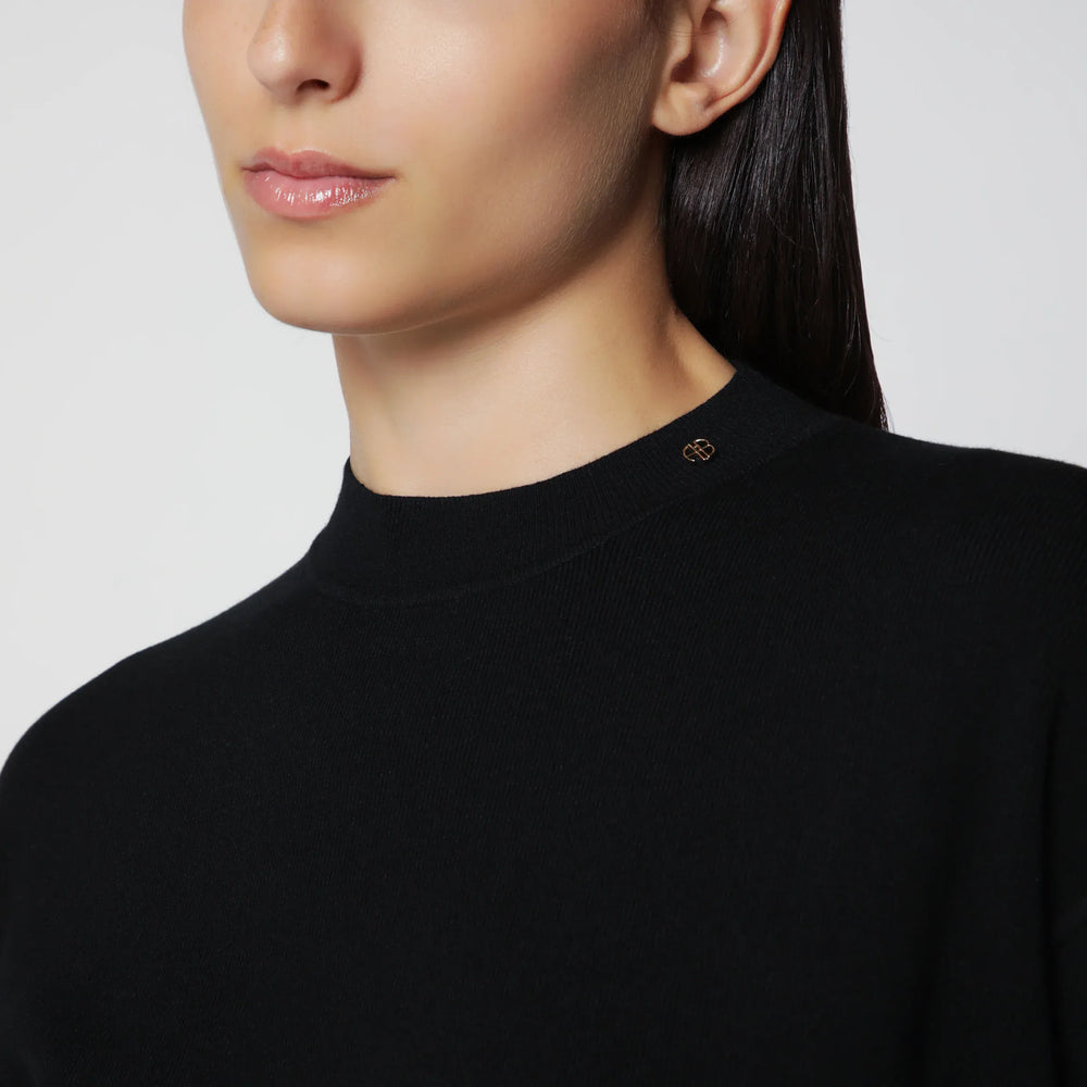 ANINE BING - Black stretch knit mini dress Brand