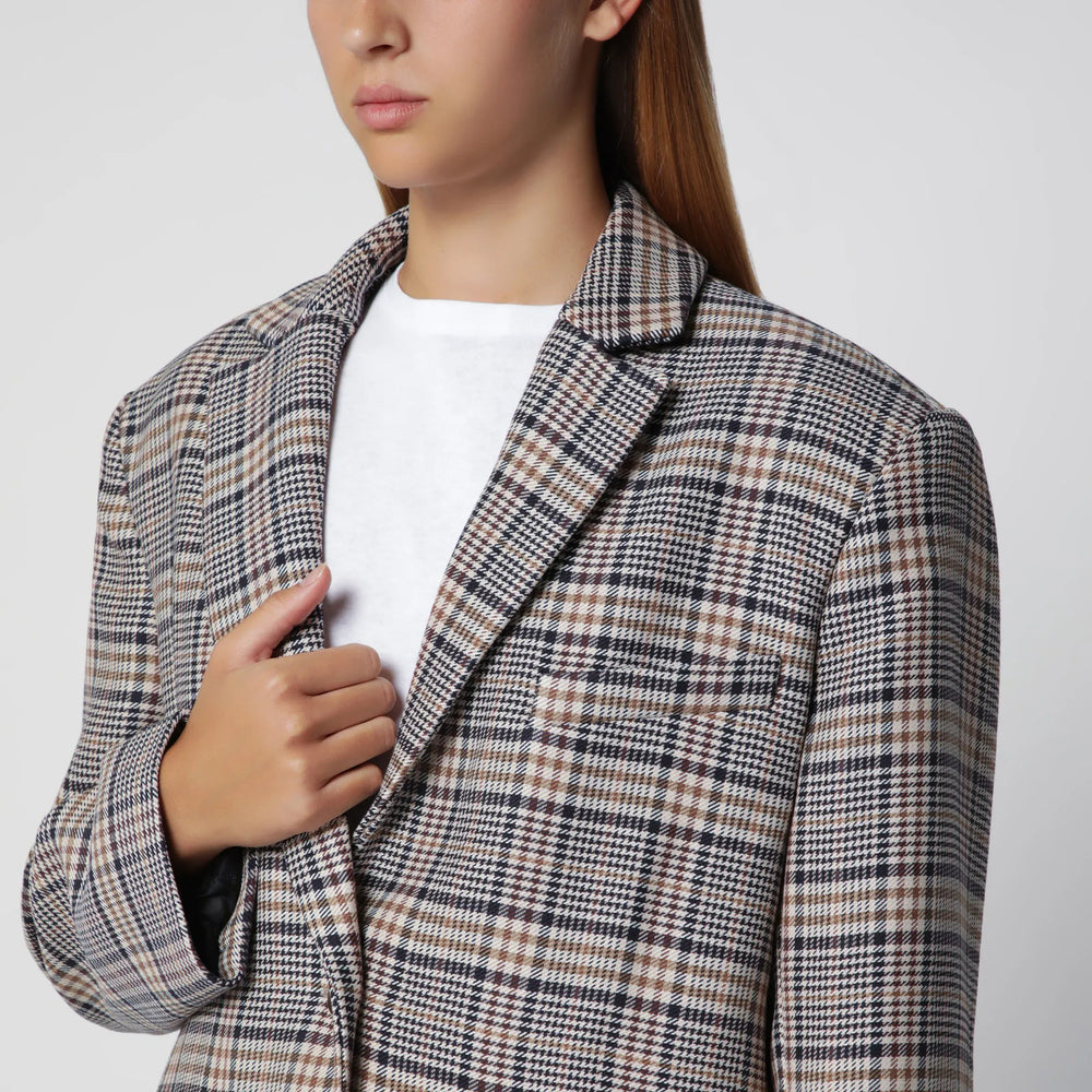 ANINE BING - Single-breasted check blazer Brand