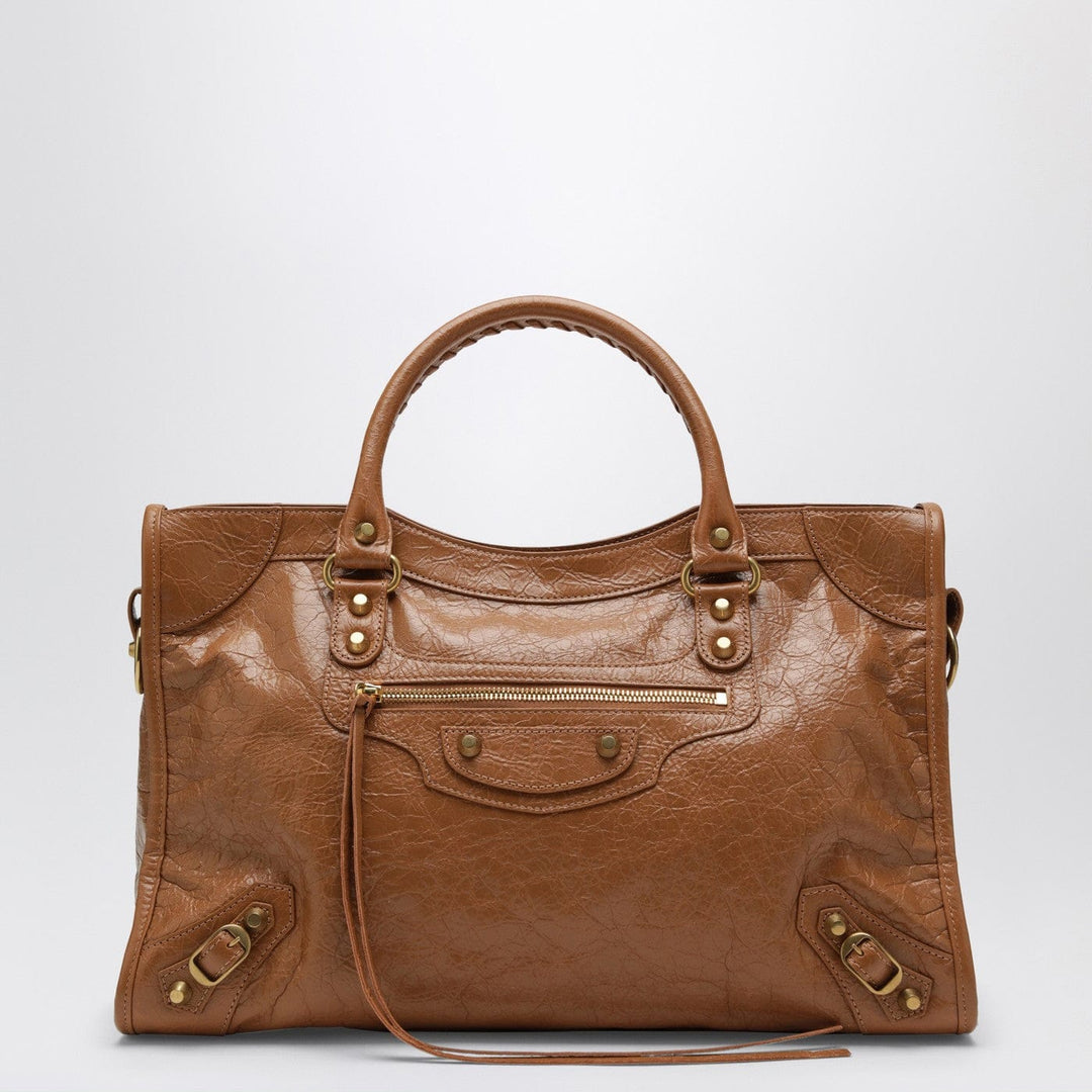 Apparel &amp; Accessories TU Balenciaga - Le City medium bag in camel/antique gold Brand