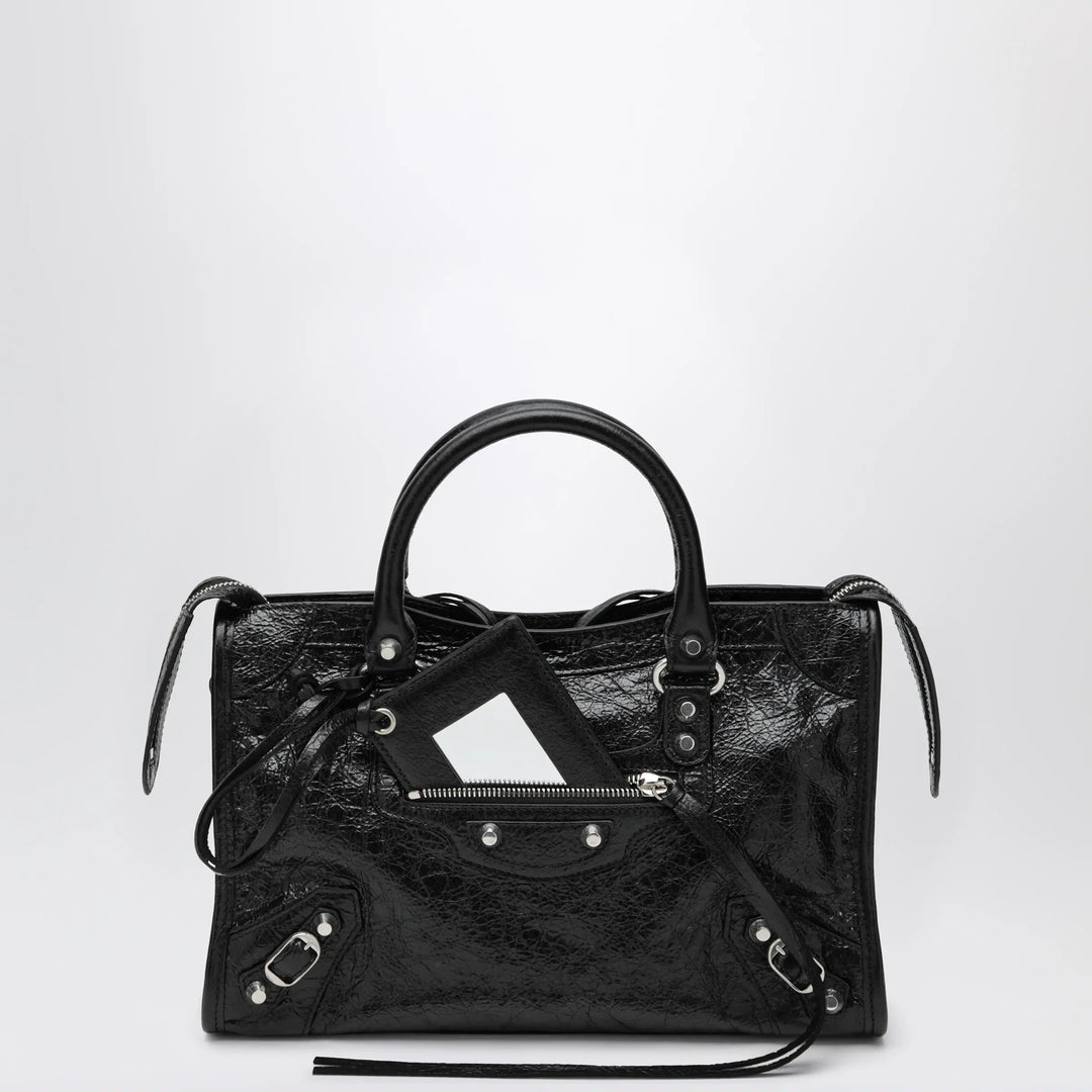 Balenciaga - Le City small lambskin leather bag in black Brand Apparel &amp; Accessories TU