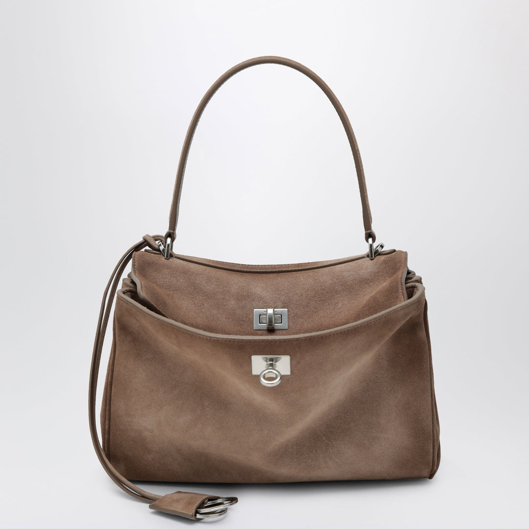Apparel &amp; Accessories TU Balenciaga - Small Rodeo bag in waxed suede calfskin, sesame Brand