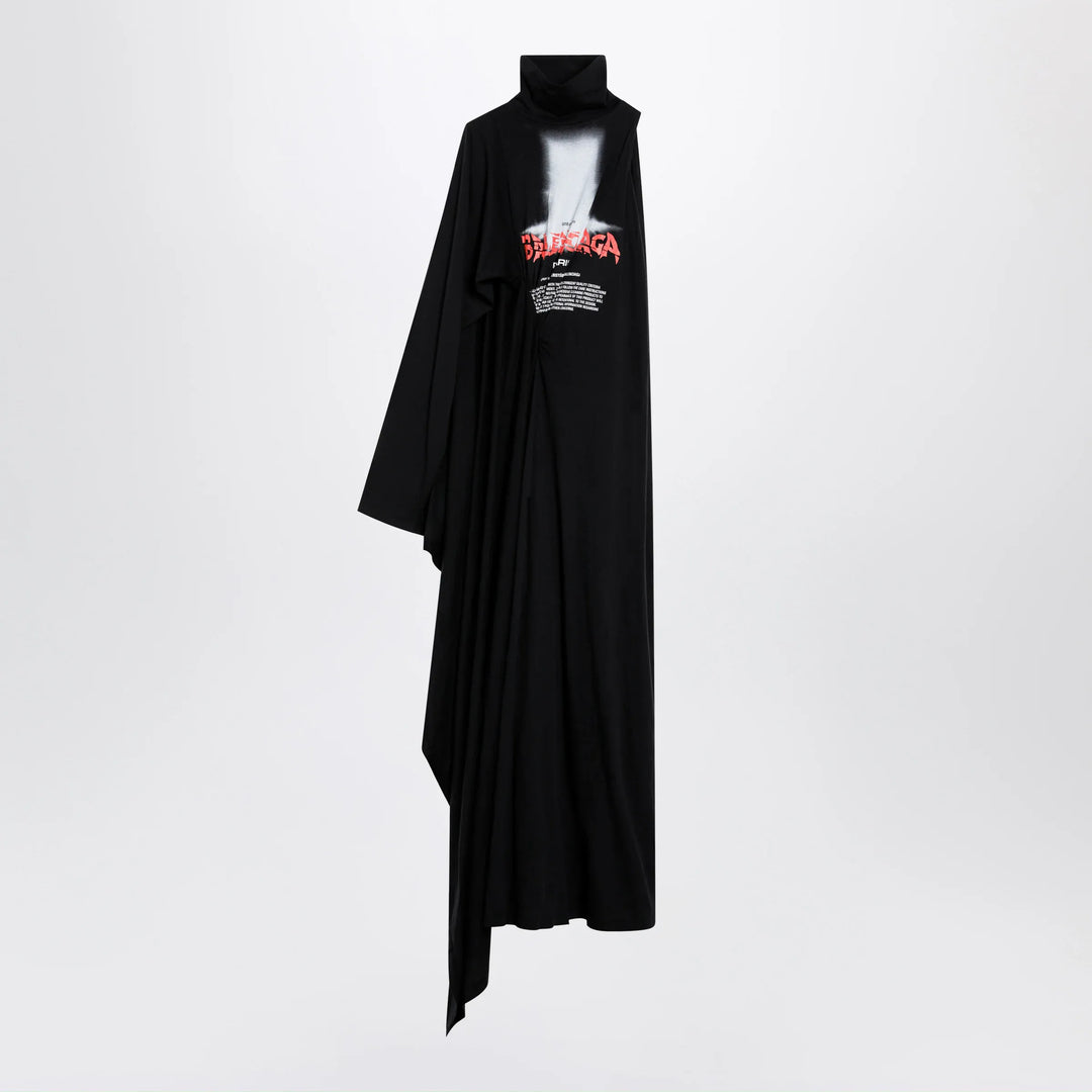 Balenciaga - The Door draped maxi cotton jersey dress in black Brand Apparel &amp; Accessories XS