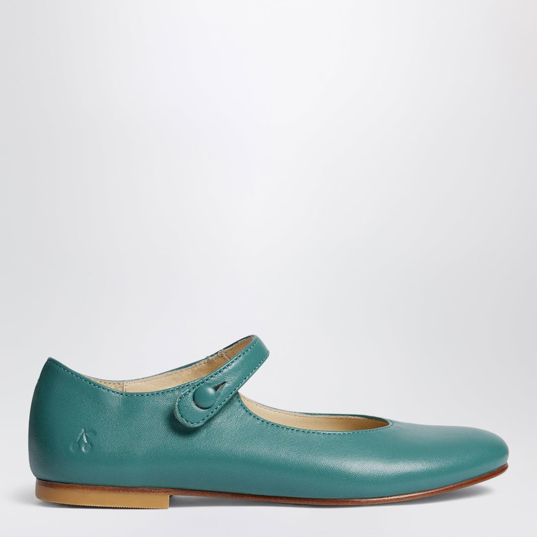 Apparel &amp; Accessories Bonpoint - Ella ballet flats in slate green leather Brand